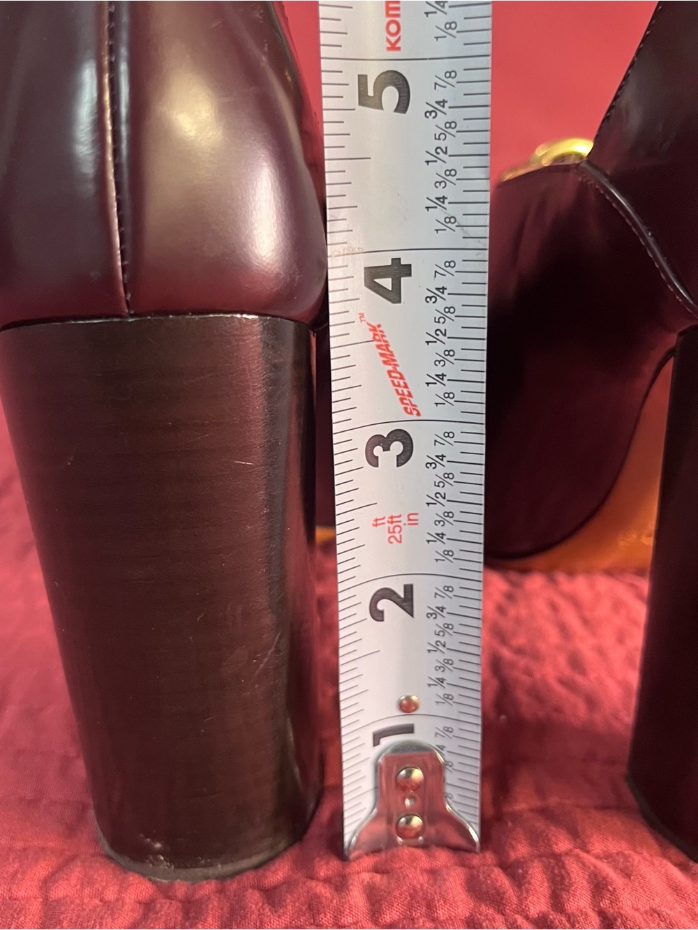 Chloé Icon Multi-Buckle Mary Jane Triple Strap Pumps Heel Burgundy 8.5 - Picture 10 of 11
